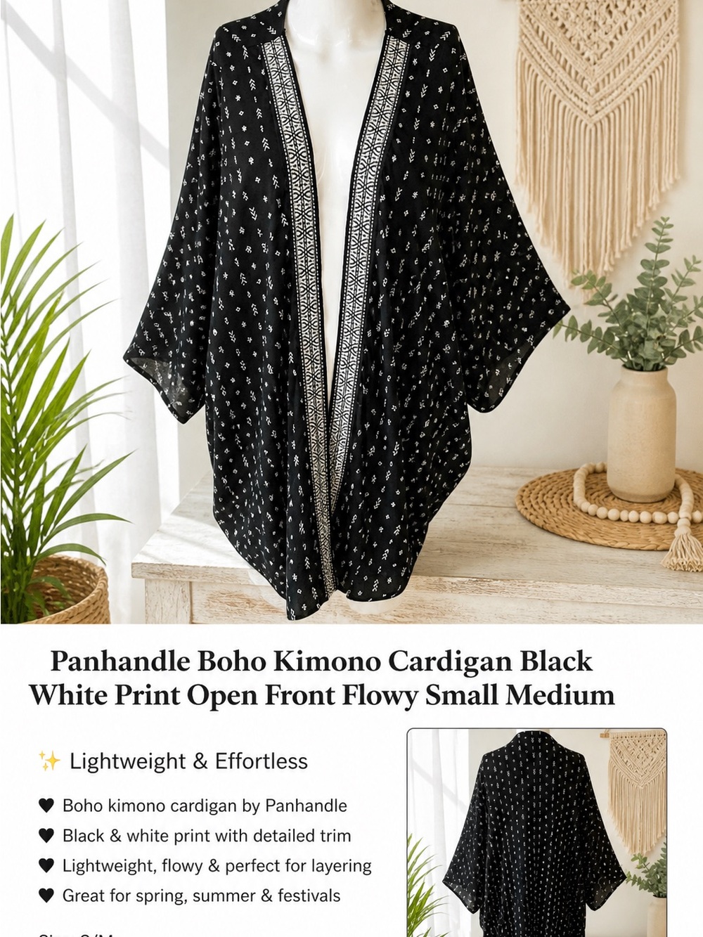 Panhandle Size S-M Kimono